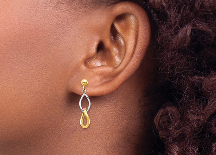 14k Two-tone Earrings Style YE1850 - Classique Jewelry Inc.