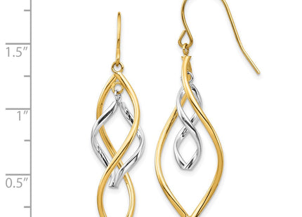 14k Two-tone Earrings Style YE1854 - Classique Jewelry Inc.
