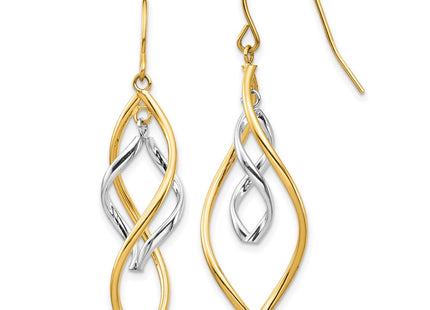 14k Two-tone Earrings Style YE1854 - Classique Jewelry Inc.