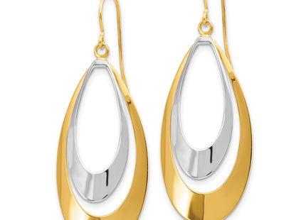 14k Two-tone Earrings Style YE1860 - Classique Jewelry Inc.