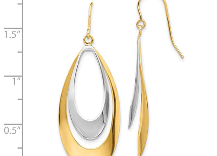 14k Two-tone Earrings Style YE1860 - Classique Jewelry Inc.