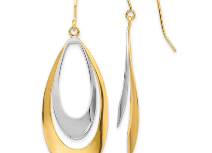 14k Two-tone Earrings Style YE1860 - Classique Jewelry Inc.
