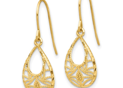 14K gold drop earrings, alternate view