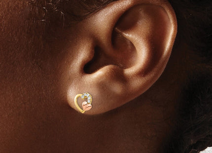 14k Two-tone Earrings Style YE1868 - Classique Jewelry Inc.