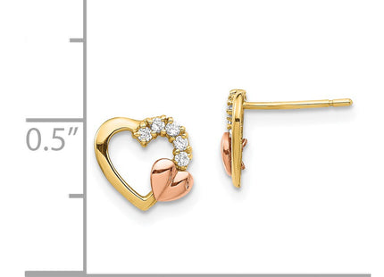 14k Two-tone Earrings Style YE1868 - Classique Jewelry Inc.
