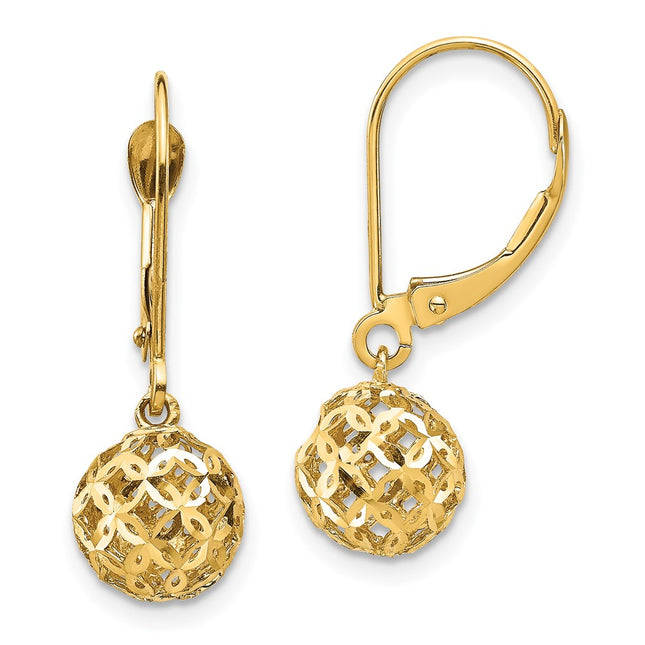 14k Yellow Gold Earrings Style YE1871 - Classique Jewelry Inc.
