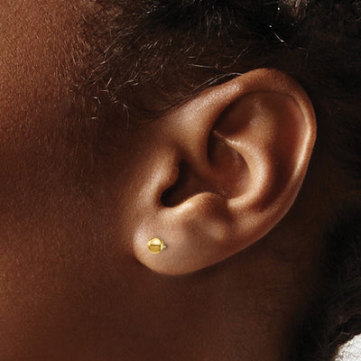 14K Bar and Ball Post Earrings Set