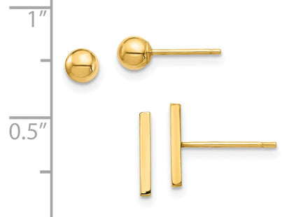 14k Yellow Gold Earrings Style YE1874 - Classique Jewelry Inc.