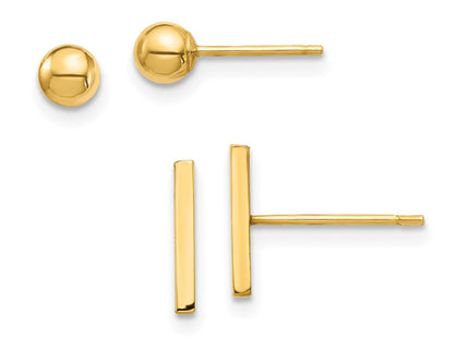 14k Yellow Gold Earrings Style YE1874 - Classique Jewelry Inc.