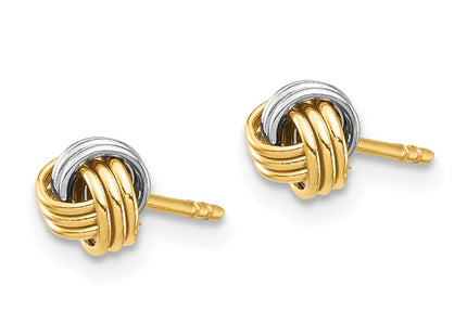14k Yellow & Rhodium Earrings Style YE1879 - Classique Jewelry Inc.