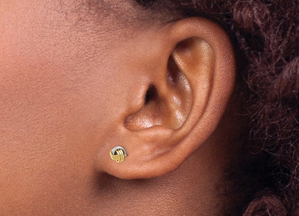 14k Yellow & Rhodium Earrings Style YE1879 - Classique Jewelry Inc.