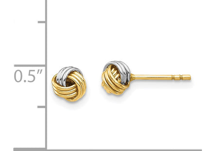 14k Yellow & Rhodium Earrings Style YE1879 - Classique Jewelry Inc.