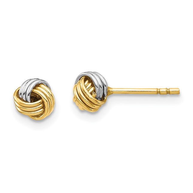 14k Yellow & Rhodium Earrings Style YE1879 - Classique Jewelry Inc.