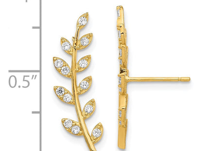 14k Yellow Gold Earrings Style YE1887 - Classique Jewelry Inc.