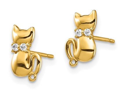 14k Yellow Gold Earrings Style YE1892 - Classique Jewelry Inc.