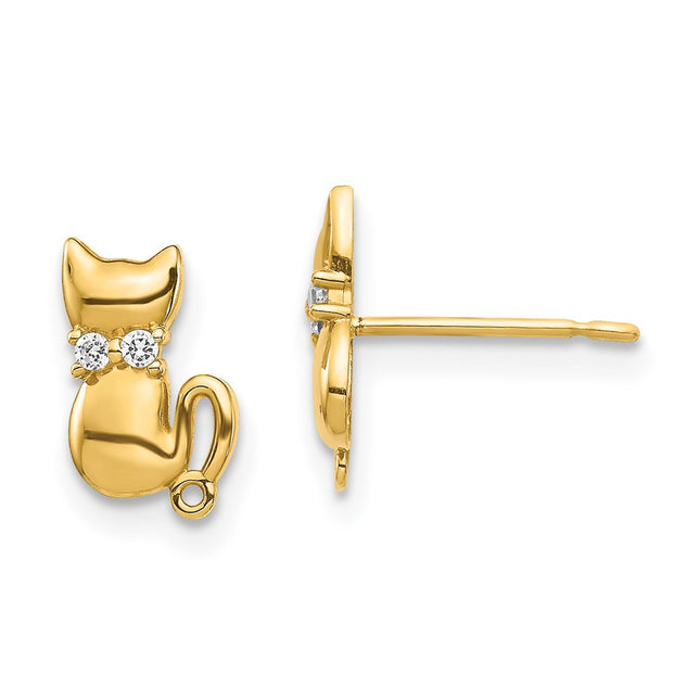 14k Yellow Gold Earrings Style YE1892 - Classique Jewelry Inc.