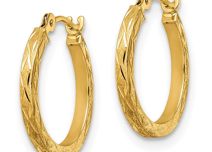 14K gold hoop earrings, alternate view