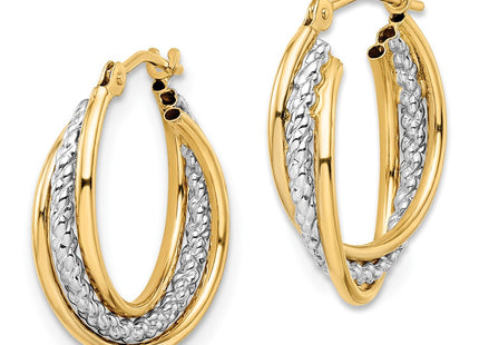 14k Yellow & Rhodium Jewelry Style YE1911 - Classique Jewelry Inc.