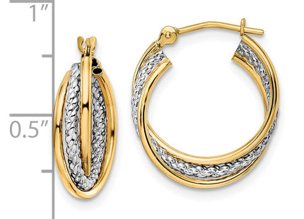 14k Yellow & Rhodium Jewelry Style YE1911 - Classique Jewelry Inc.