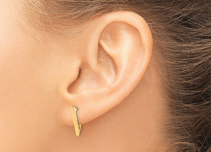14k Polished Triangle Hoop Earrings