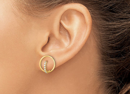 14k Yellow Gold Earrings Style YE1920 - Classique Jewelry Inc.