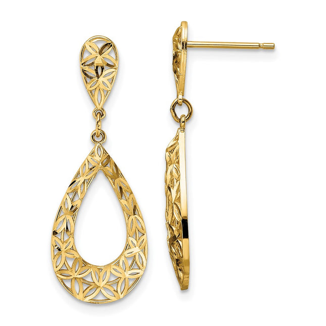 14k Yellow Gold Earrings Style YE1934 - Classique Jewelry Inc.