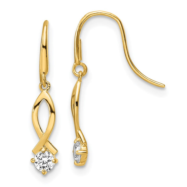 14k Yellow Gold Earrings Style YE1935 - Classique Jewelry Inc.