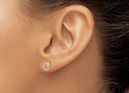 14k Tri-Color Earrings Style YE1941 - Classique Jewelry Inc.