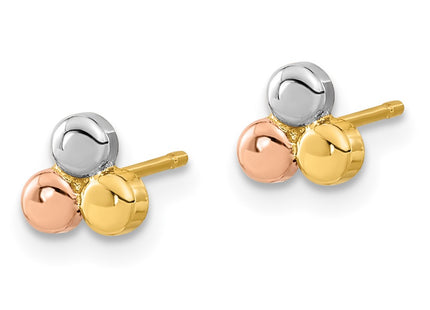 14k Tri-Color Earrings Style YE1949 - Classique Jewelry Inc.