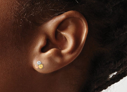 14K gold earrings, another view
