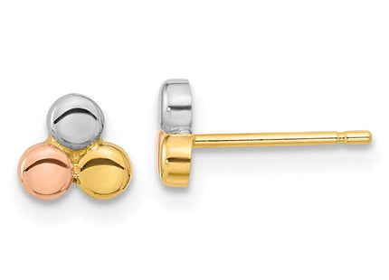 14k Tri-Color Earrings Style YE1949 - Classique Jewelry Inc.
