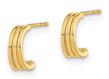 14K gold hoop earrings, alternate view