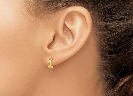 14K gold hoop earrings, another view