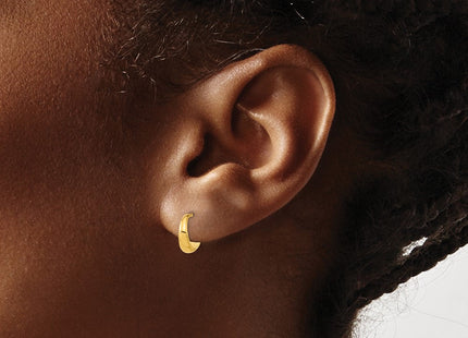 14K Polished Hoop Post Earrings (Style YE1974)