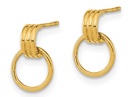 14k Yellow Gold Earrings Style YE1980 - Classique Jewelry Inc.