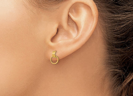 14k Yellow Gold Earrings Style YE1980 - Classique Jewelry Inc.