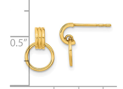 14k Yellow Gold Earrings Style YE1980 - Classique Jewelry Inc.