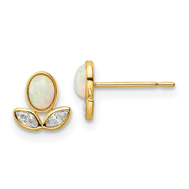 14k Yellow Gold Earrings Style YE1983 - Classique Jewelry Inc.