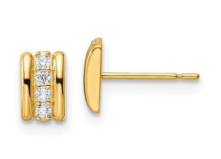14K gold cubic zirconia earrings