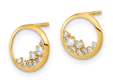 14k Yellow Gold Earrings Style YE2002 - Classique Jewelry Inc.