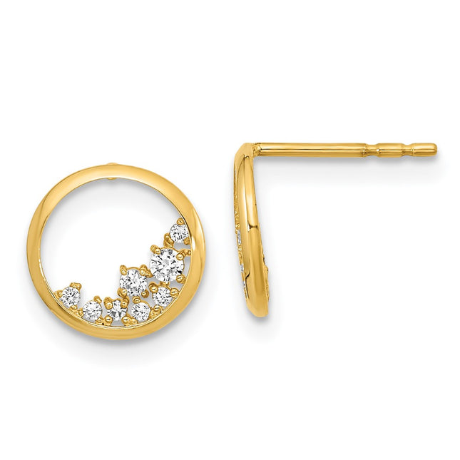 14k Yellow Gold Earrings Style YE2002 - Classique Jewelry Inc.