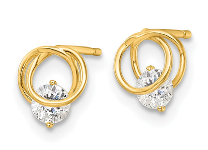 14k Yellow Gold Earrings Style YE2005 - Classique Jewelry Inc.