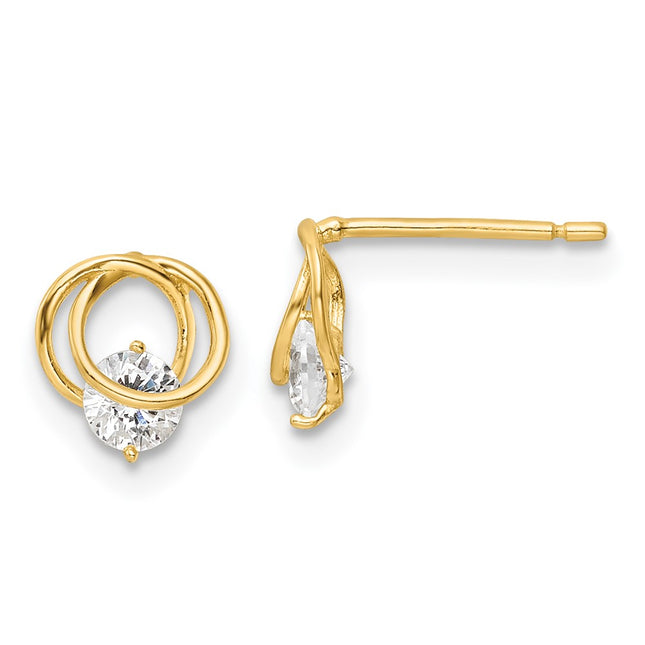 14k Yellow Gold Earrings Style YE2005 - Classique Jewelry Inc.
