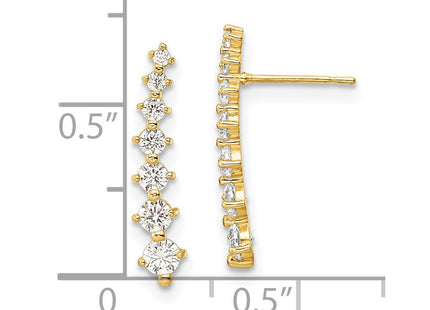 14k Yellow Gold Earrings Style YE2012 - Classique Jewelry Inc.