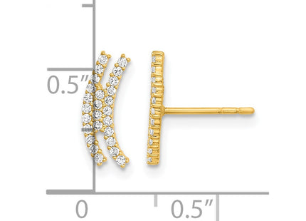 14k Yellow Gold Earrings Style YE2013 - Classique Jewelry Inc.