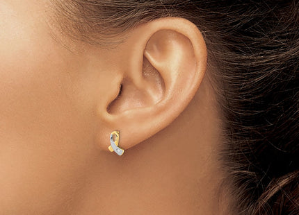 14k Yellow & Rhodium Earrings Style YE2021 - Classique Jewelry Inc.