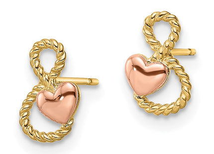 14k Two-tone Earrings Style YE2022 - Classique Jewelry Inc.