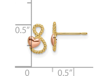 14k Two-tone Earrings Style YE2022 - Classique Jewelry Inc.