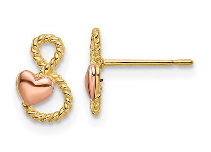 14k Two-tone Earrings Style YE2022 - Classique Jewelry Inc.