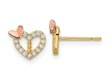 14k Two-tone Earrings Style YE2026 - Classique Jewelry Inc.